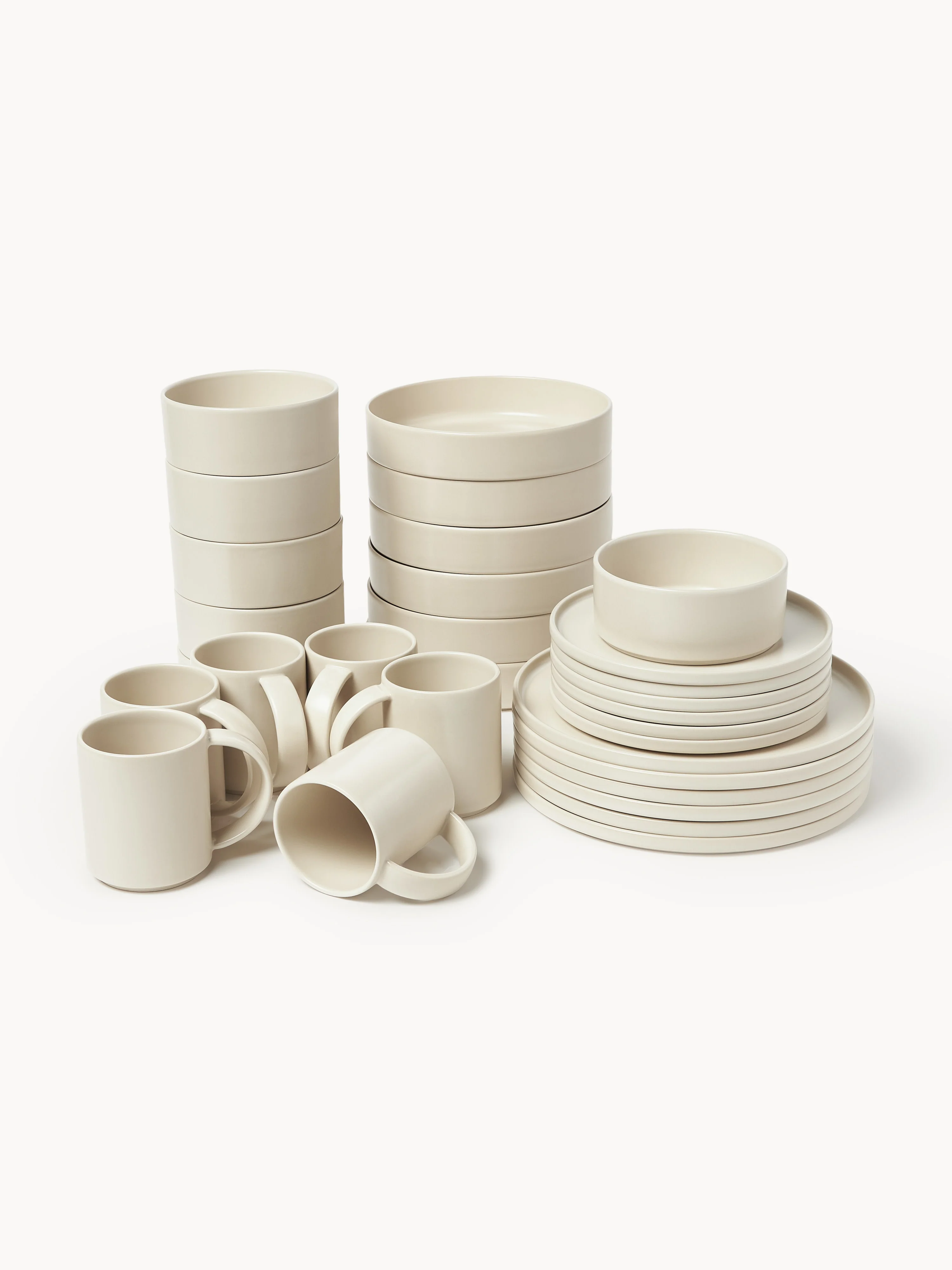 Handgefertigtes Frühstücks-Set Lowri, 6 Personen, 30er-Set