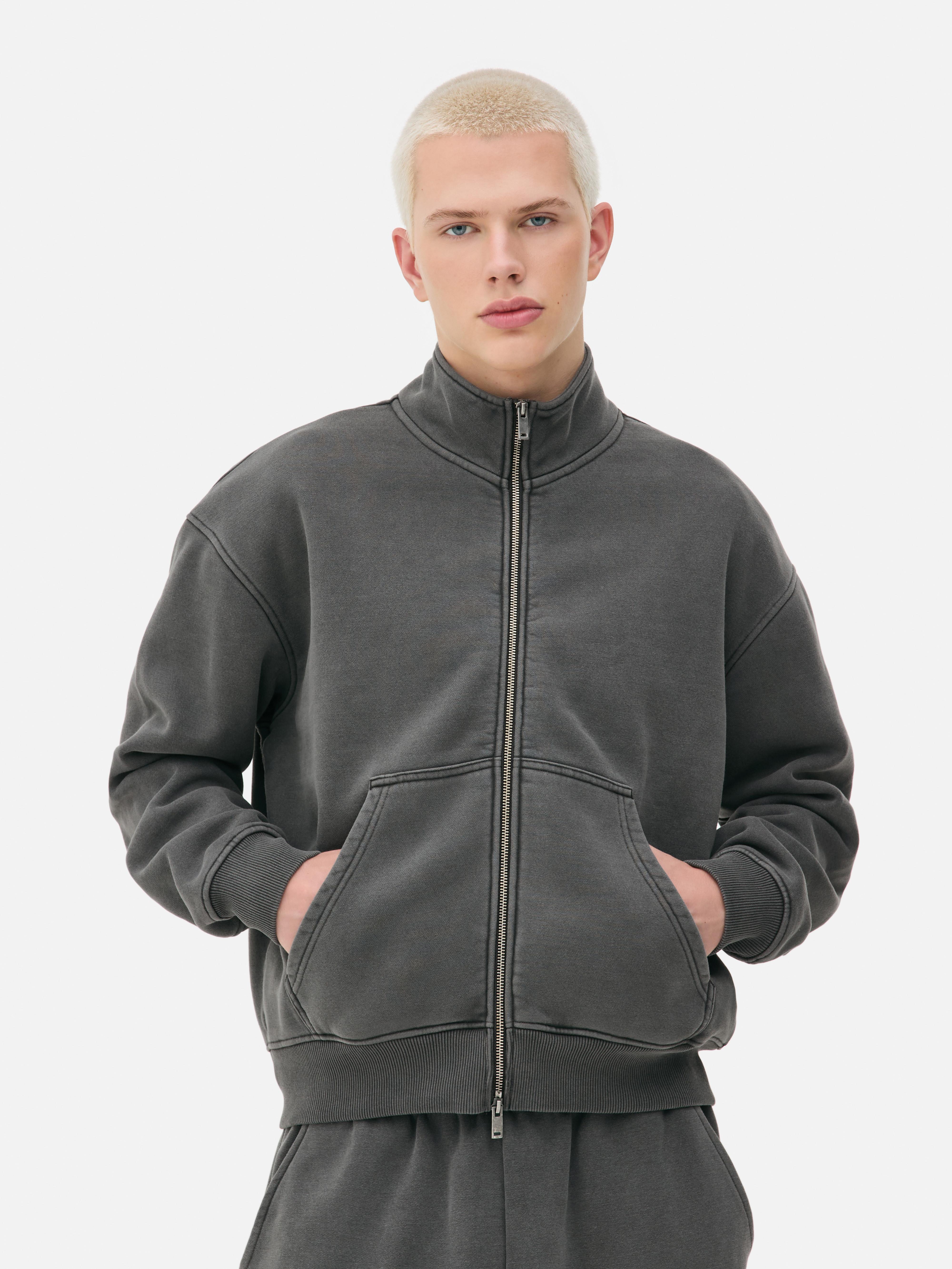 Funnel Neck Zip Sweatshirt