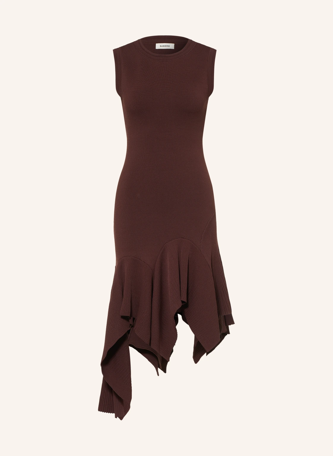 SANDRO Strickkleid mit Volants