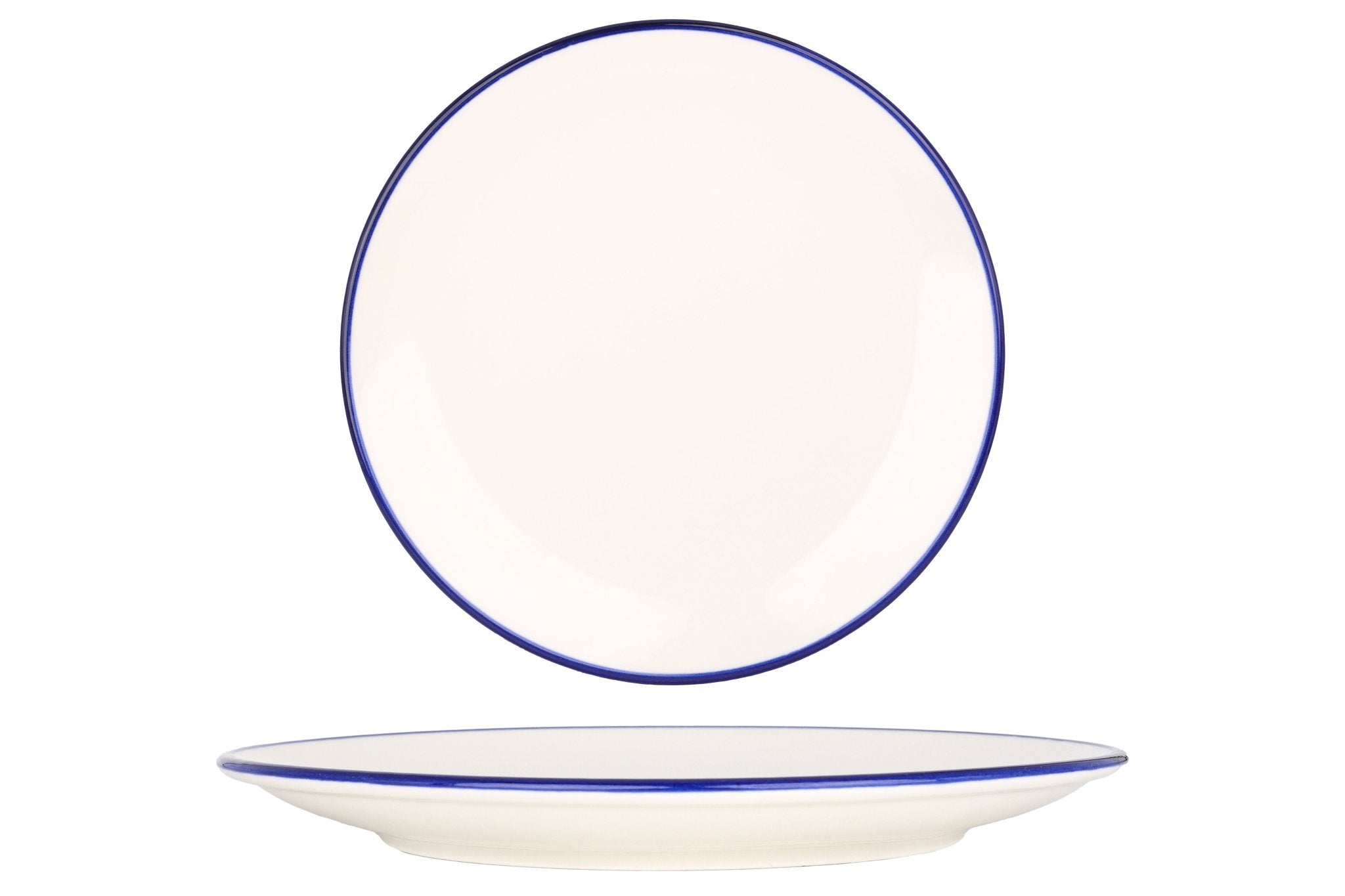 Rinart Dinerbord - Blue Edge - Porselein - 27 cm - set van 6