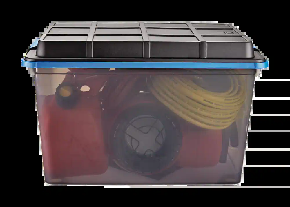 Mastercraft Tinted Transparent Heavy Duty Storage Box with Latched Lid, Assorted Sizes