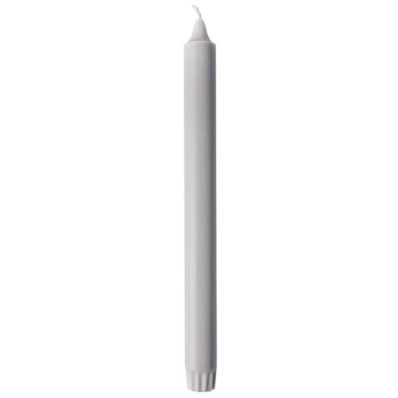 Bougie Crown gris 25 cm DUNI