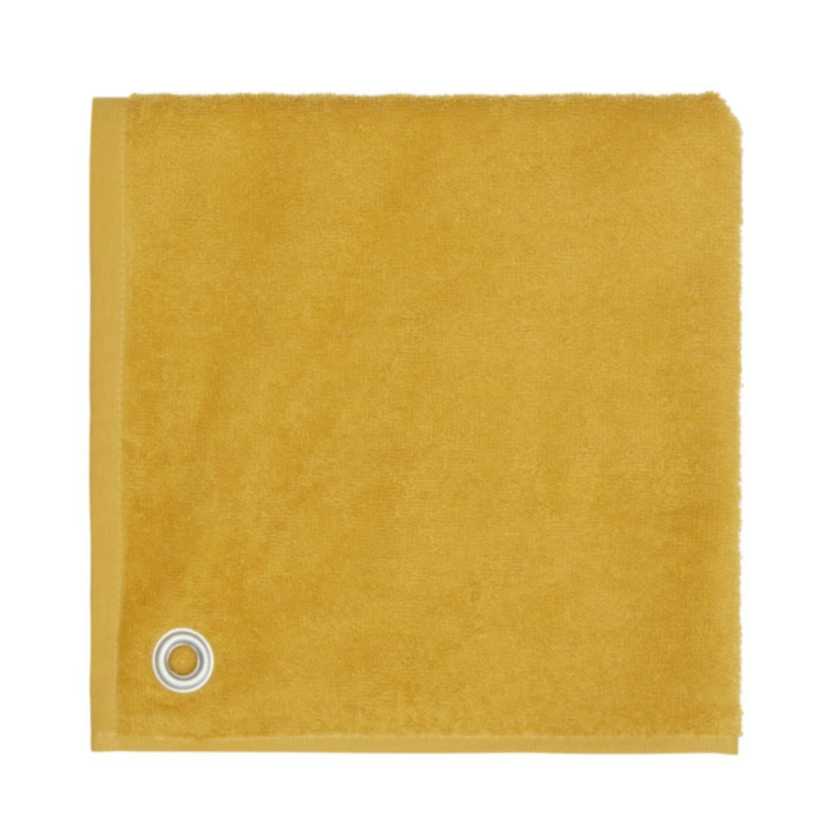 AMAIA - Lot de 3 torchons carrés avec œillet  safran 50x50 cm