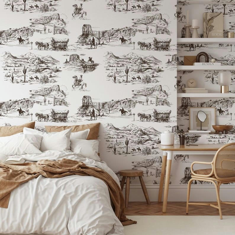 VINTAGE - Papier Peint Western 250x200 cm