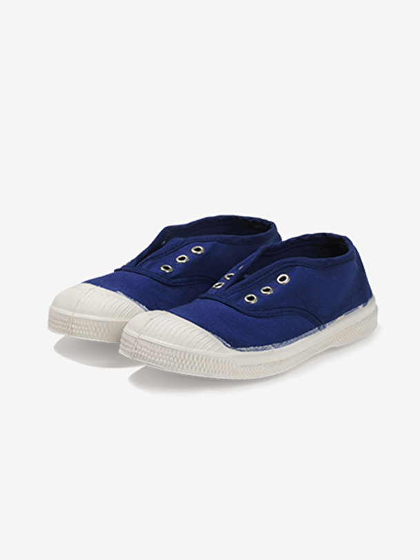 Tennis lacets enfant bleu vif