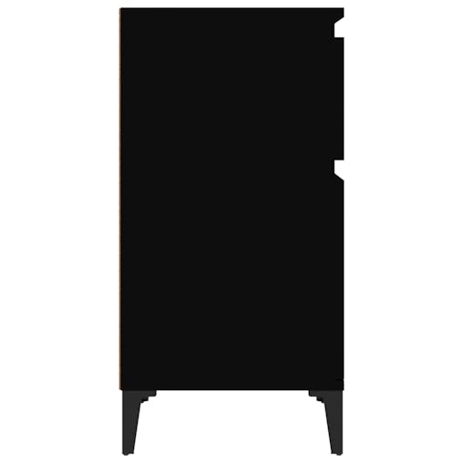 NNEVL Bedside Cabinet Black 40x35x70 cm