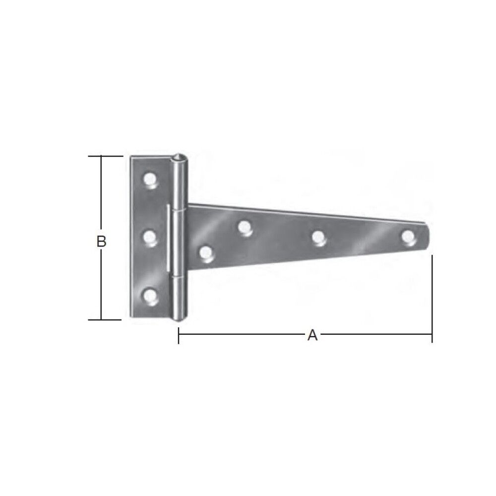 T-HENGSEL VORMANN 125X68MM GALVANISERT RUSTFRITT STÅL