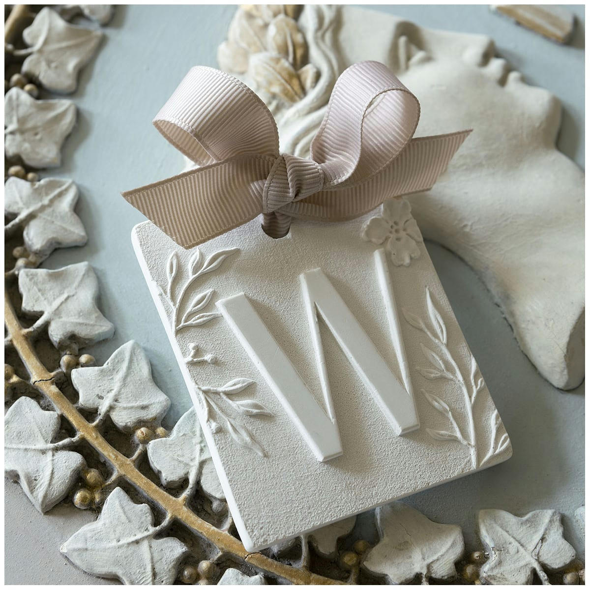 - Décor parfumé lettre W - Fleur de Coton