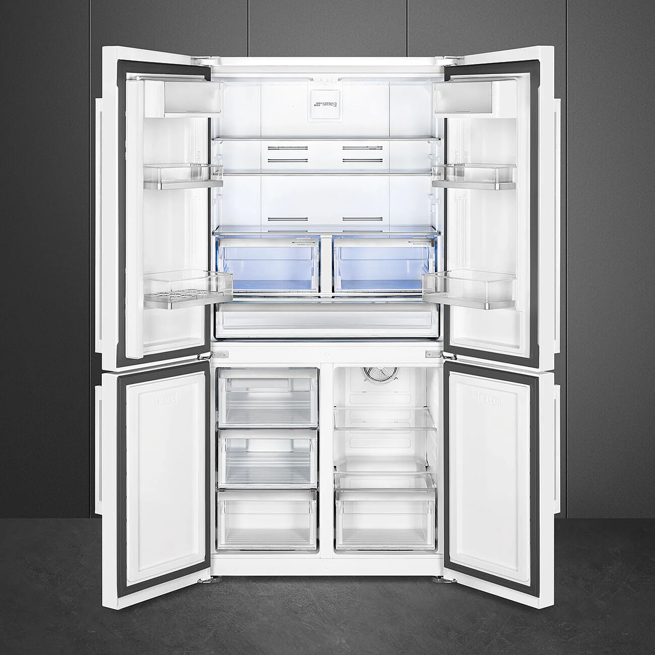92cm Four Door Fridge Freezer White