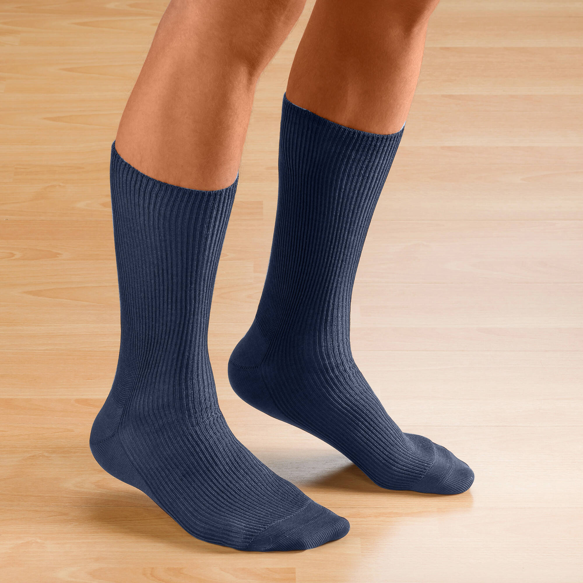 Mi-chaussettes spécial jambes sensibles - lot de 2 paires