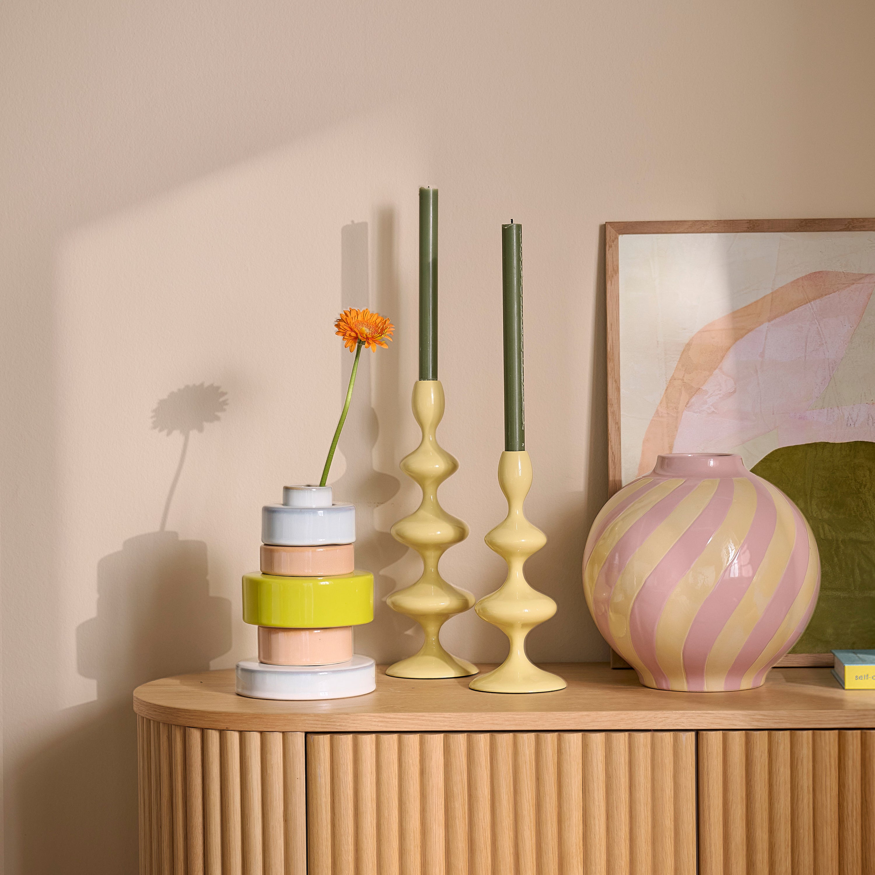 by fonQ Droplet Kandelaar - Set van 2 - Lemon Grass