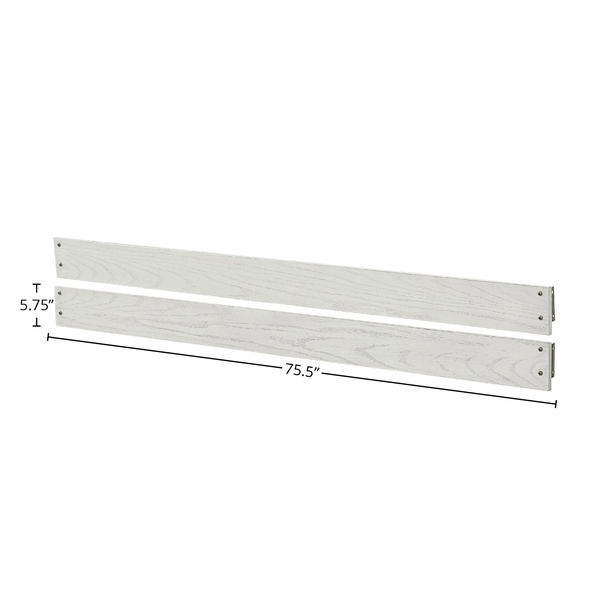 Foundry 76 Wide Traditional Wood Bed Rails, White Dove