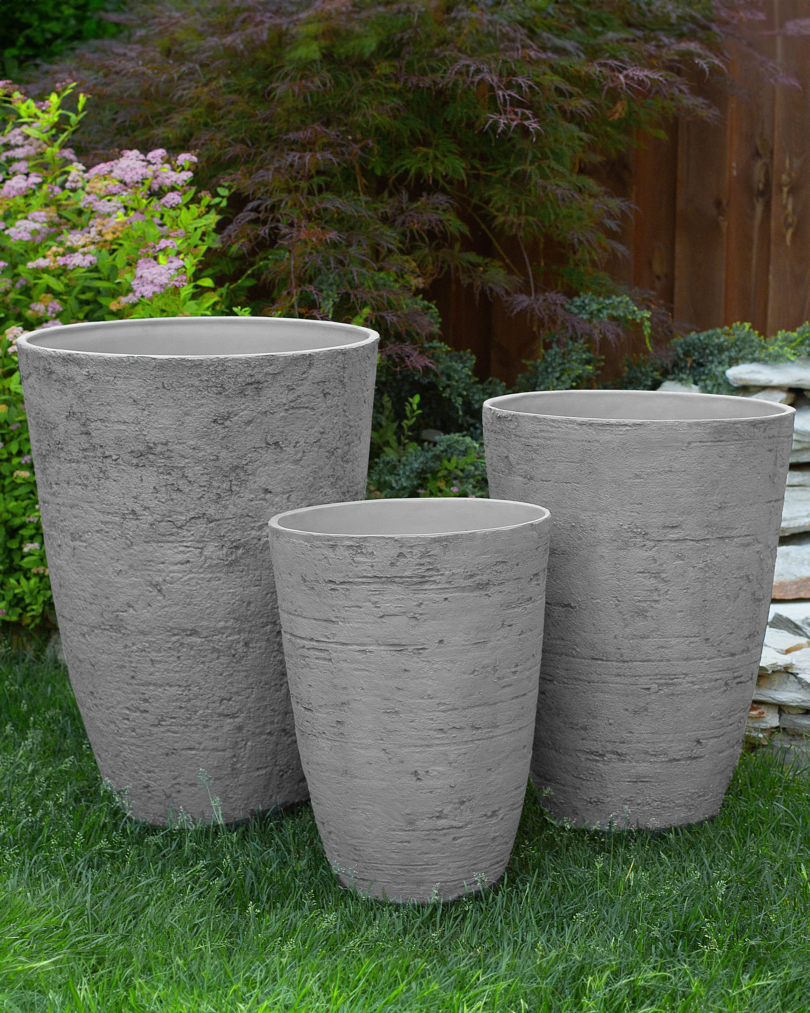Plant Pot CAMIA 43 cm Grey