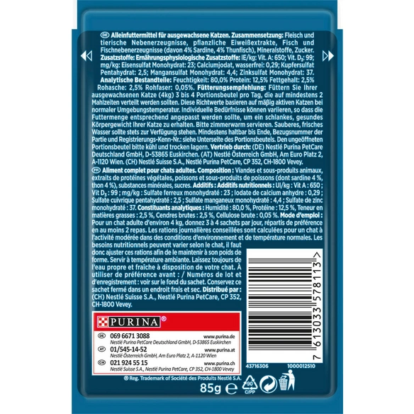 Katzen-Nassfutter, 24 Stück, je 85 g
