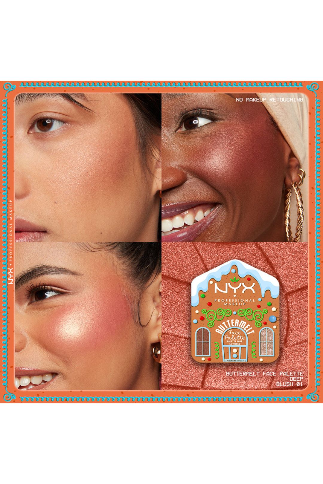 NYX Professional Makeup Buttermelt Face Palette, Blush & Highlighter Duo - Light/Medium