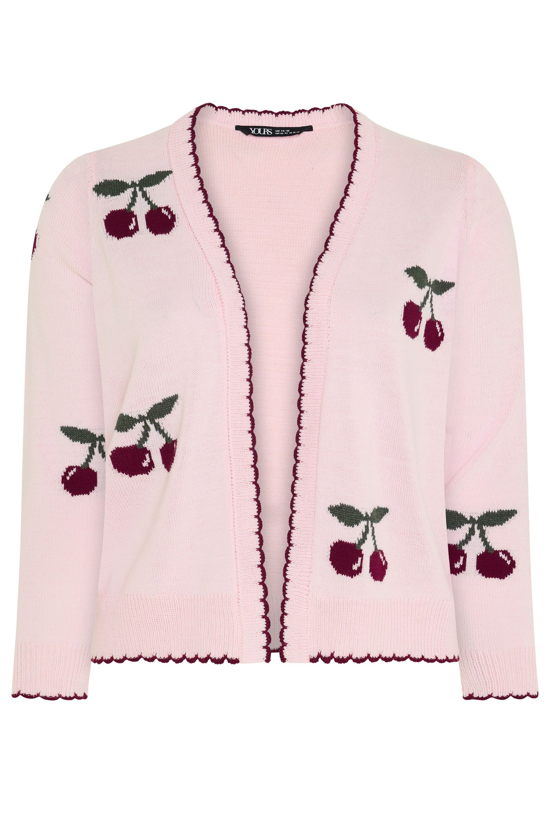 Yours Scallop Cherry Cardigan