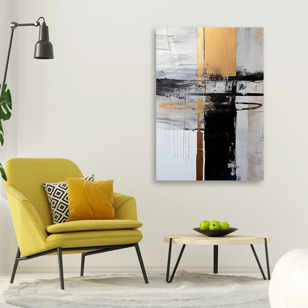 Feeby Obraz na płótnie, Złota abstrakcja Glamour 40x60