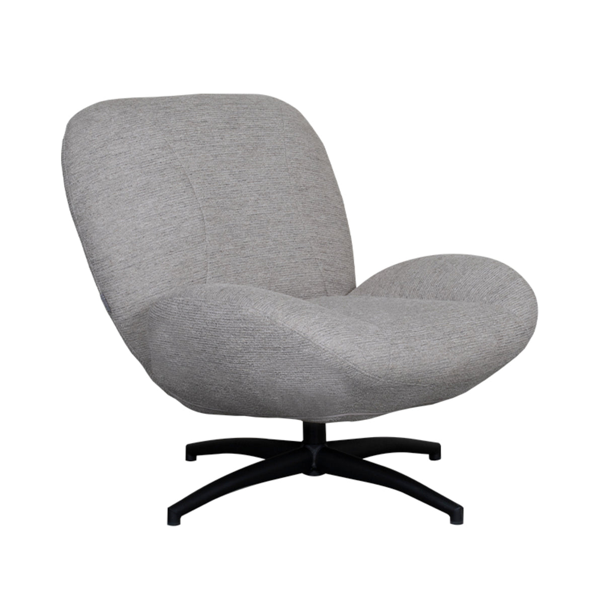 LABEL51 - Fauteuil Clayton - Khaki Canyon - Zwart Metaal