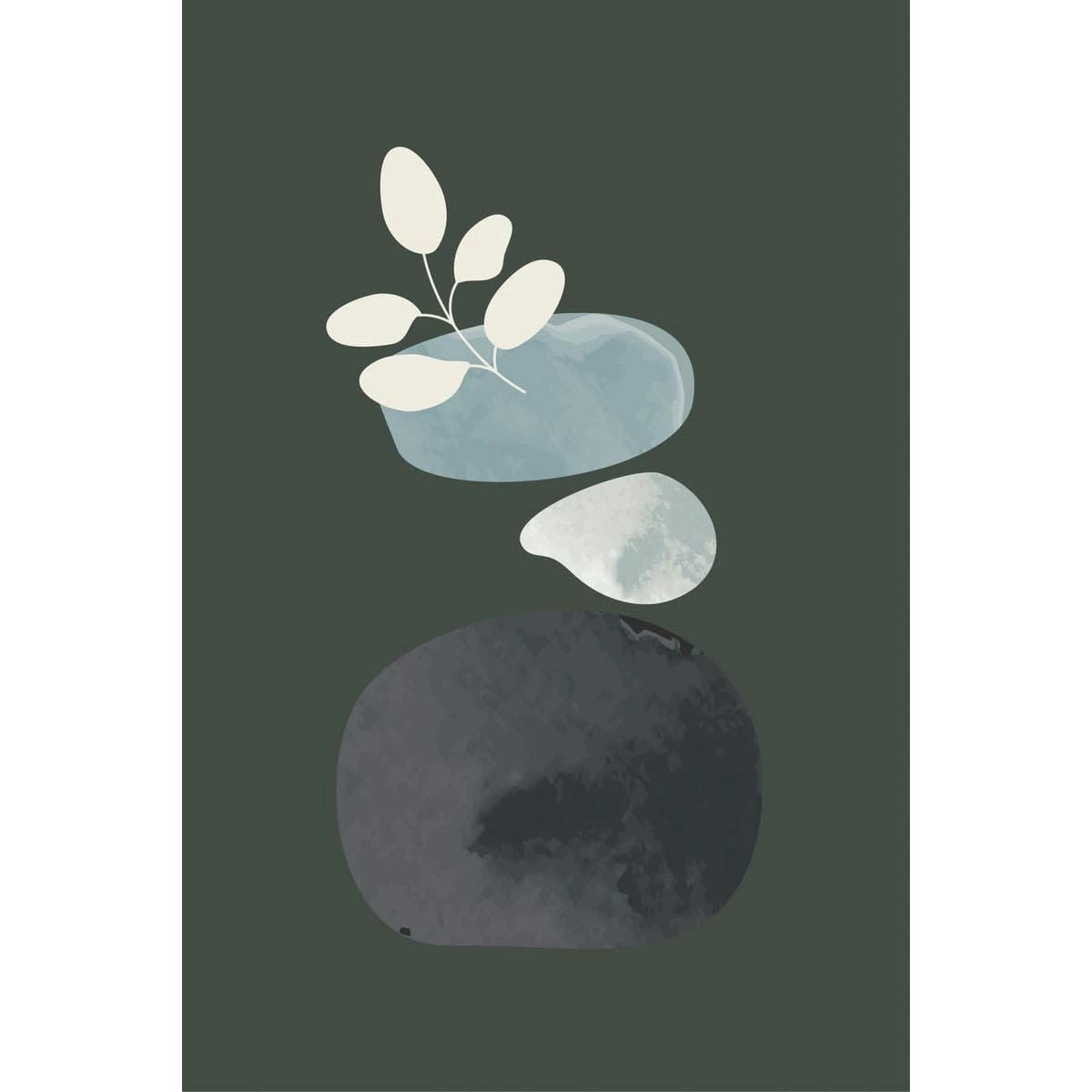 ILLUSTRATION - Tableau sur verre synthétique vase abstrait 80x120 cm