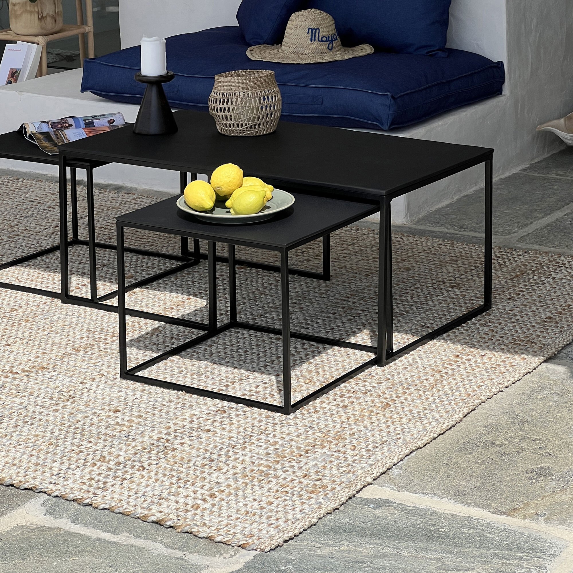 NIOLON - Tapis tressé en jute - naturel 200x290cm