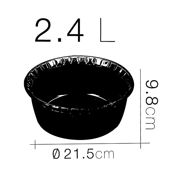 Lot de 6 moule soufflé rond, moule en verre fileté, plateau réfractaire, plat à four moule de cuisson 2.4 L - D 21.5 x H 9.8 cm