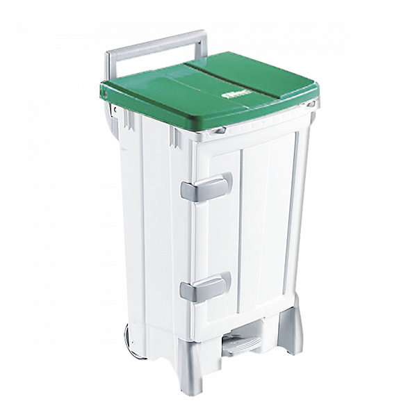 Collecteur à pédale 90 L   porte - couvercle vert