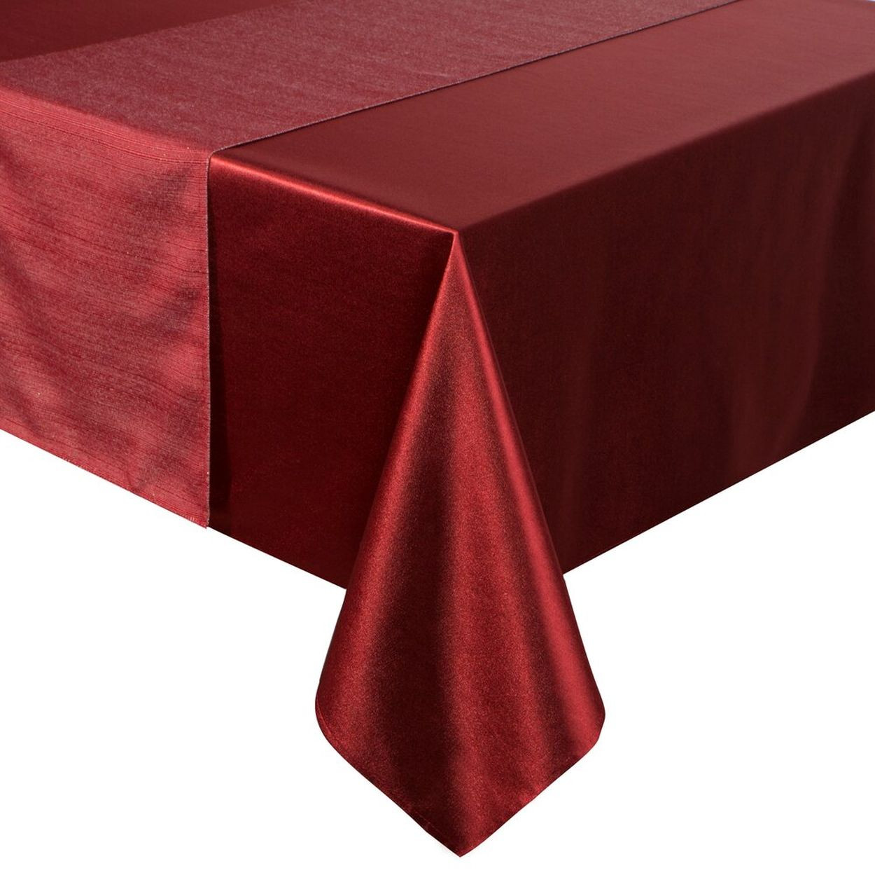 Zestaw Obrus GLAMO 140x220 z bieżnikiem 33x220 cm czerwony