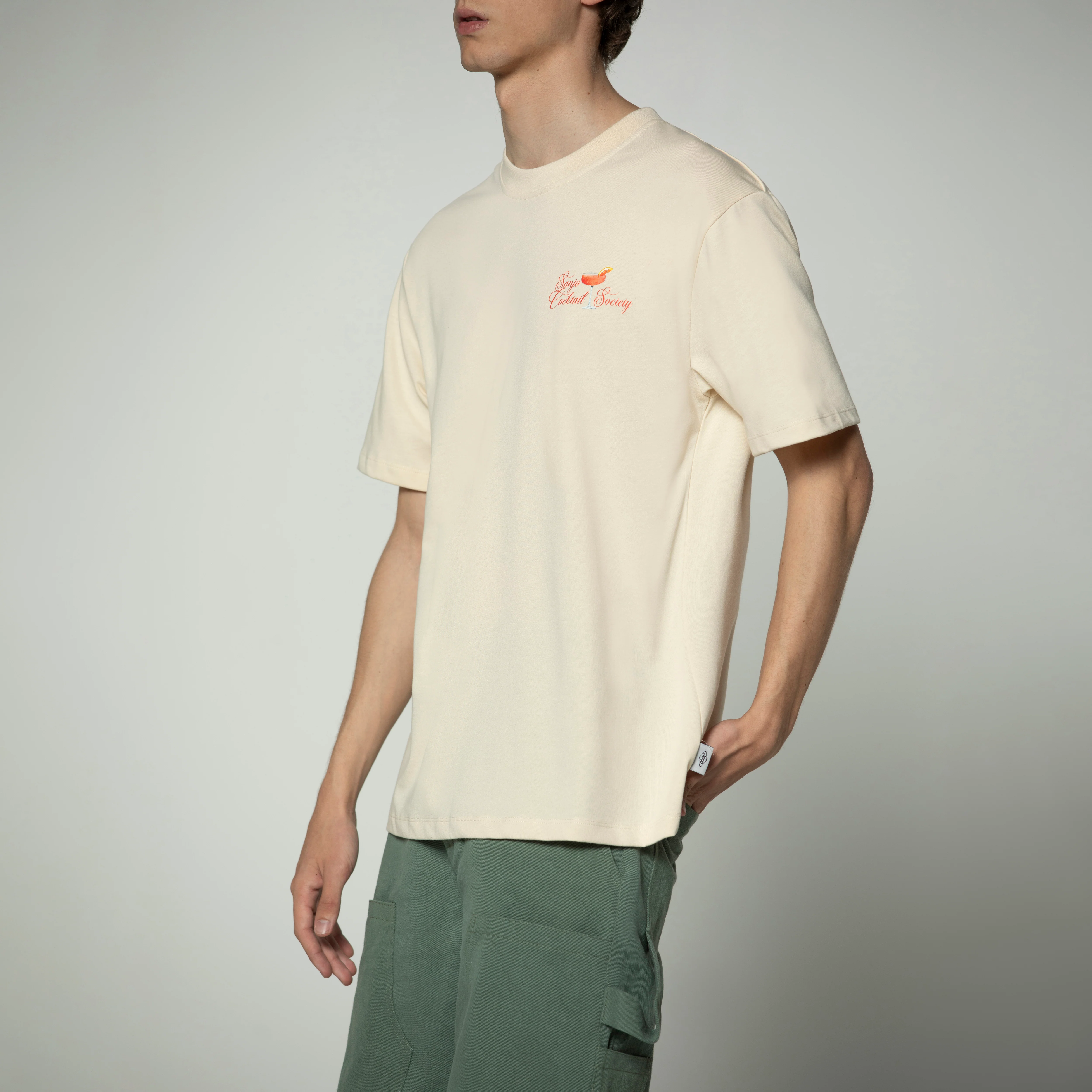Sanjo Cocktail Society T-shirt // Ecru