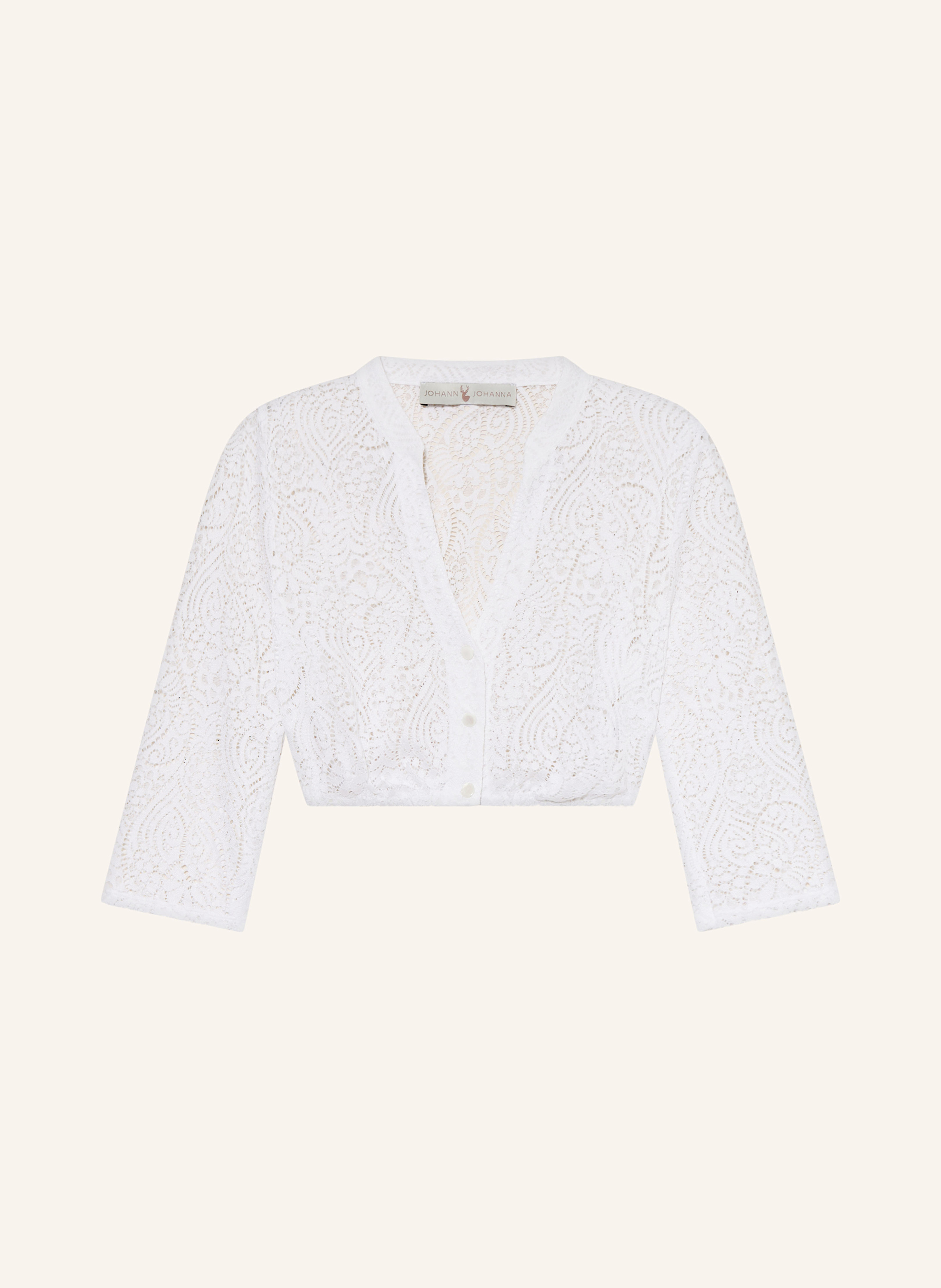 Johann & Johanna Dirndlbluse mit 3/4-Arm aus Spitze