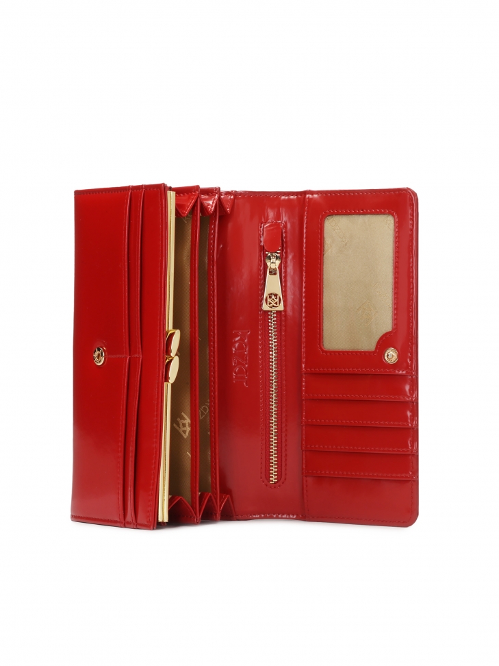 Red leather wallet