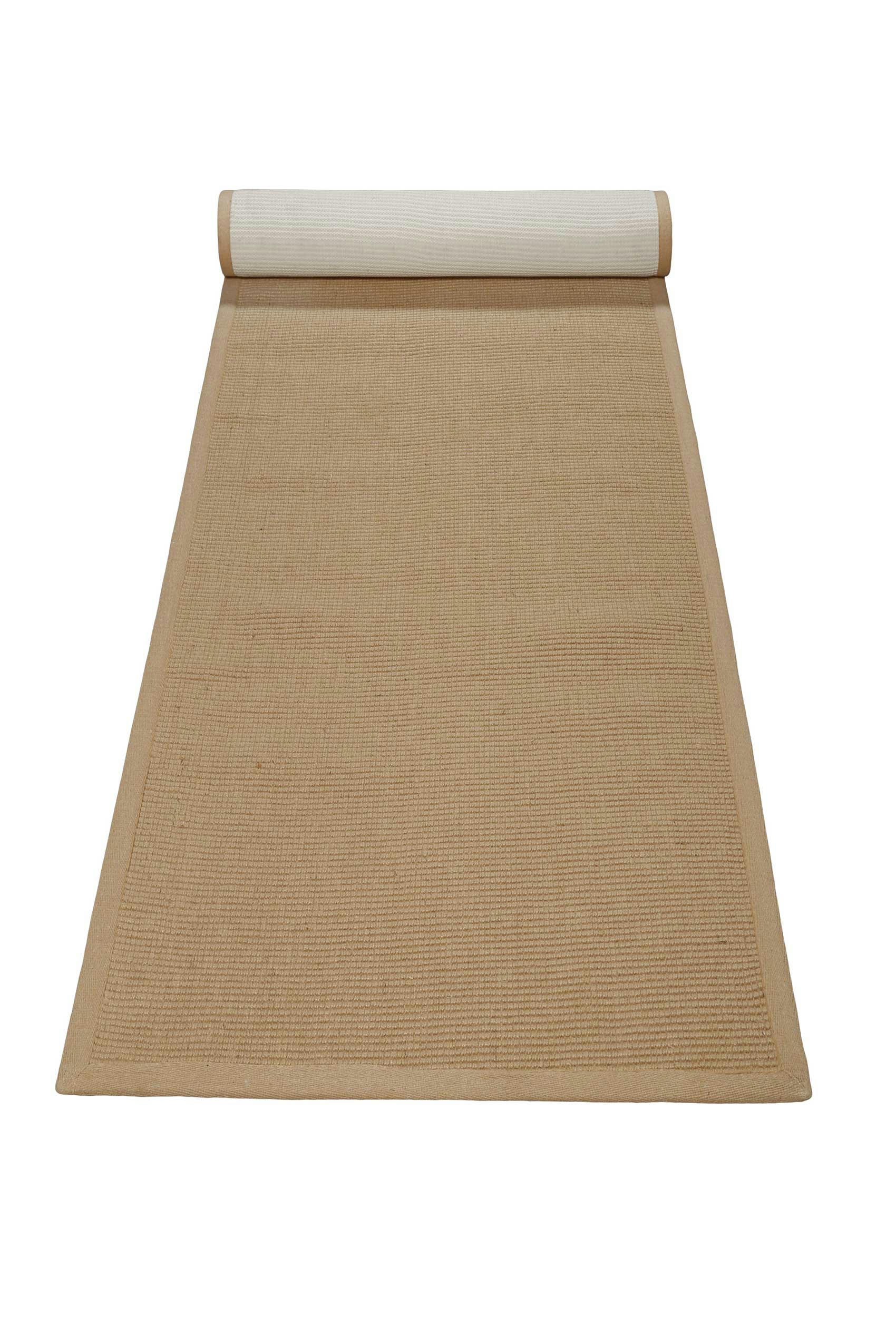 HUGO ONE - Tapis en jute, antidérapant couleur naturel 80x400