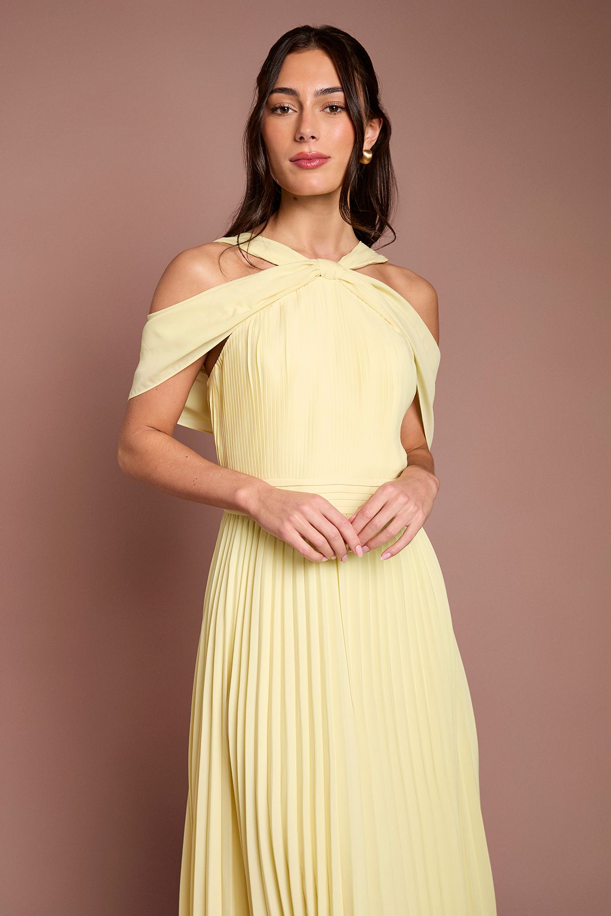 Coast Pleat Cold Shoulder Bridesmaid Dress