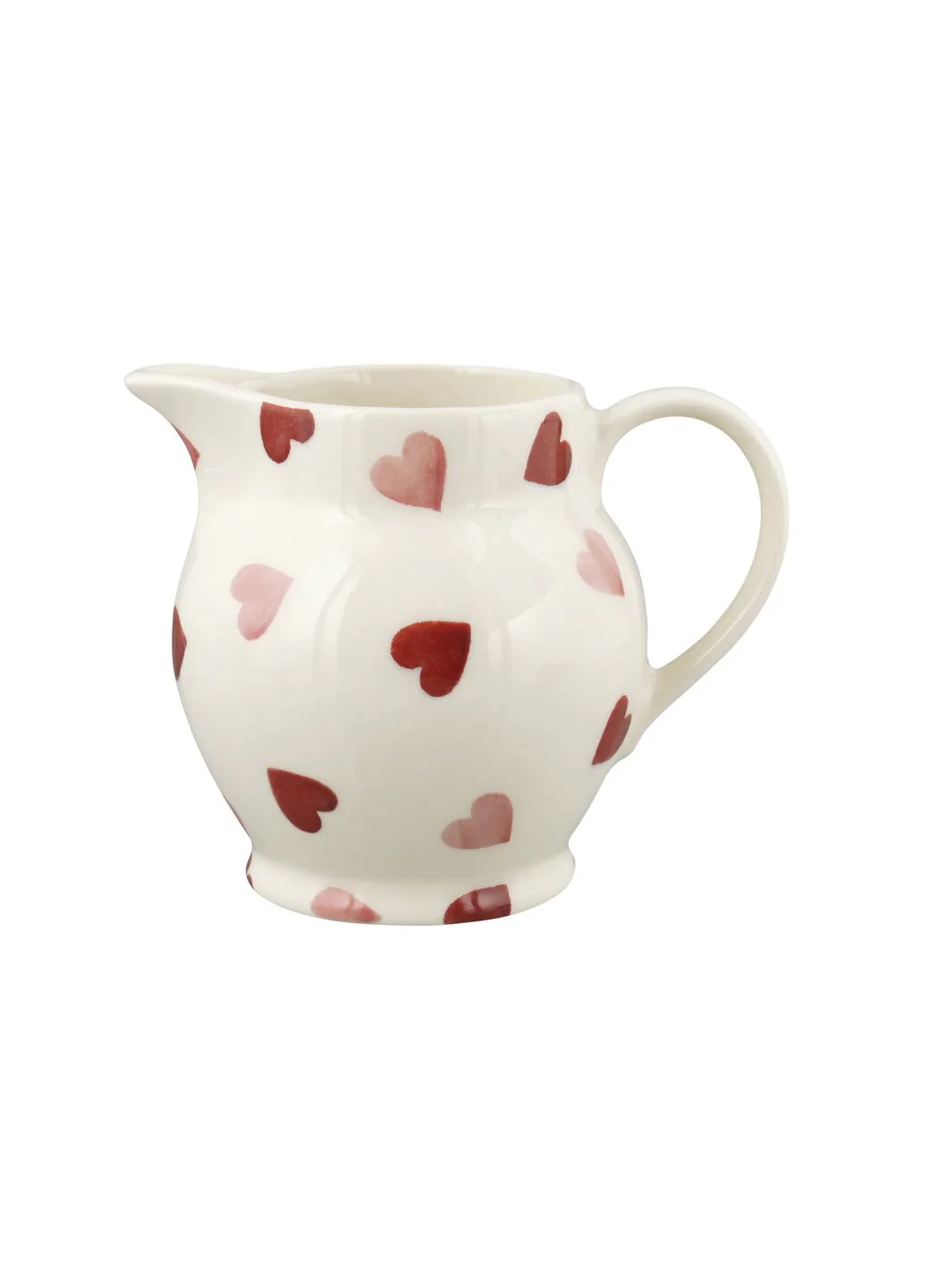 Seconds Pink Hearts 1/2 Pint Jug