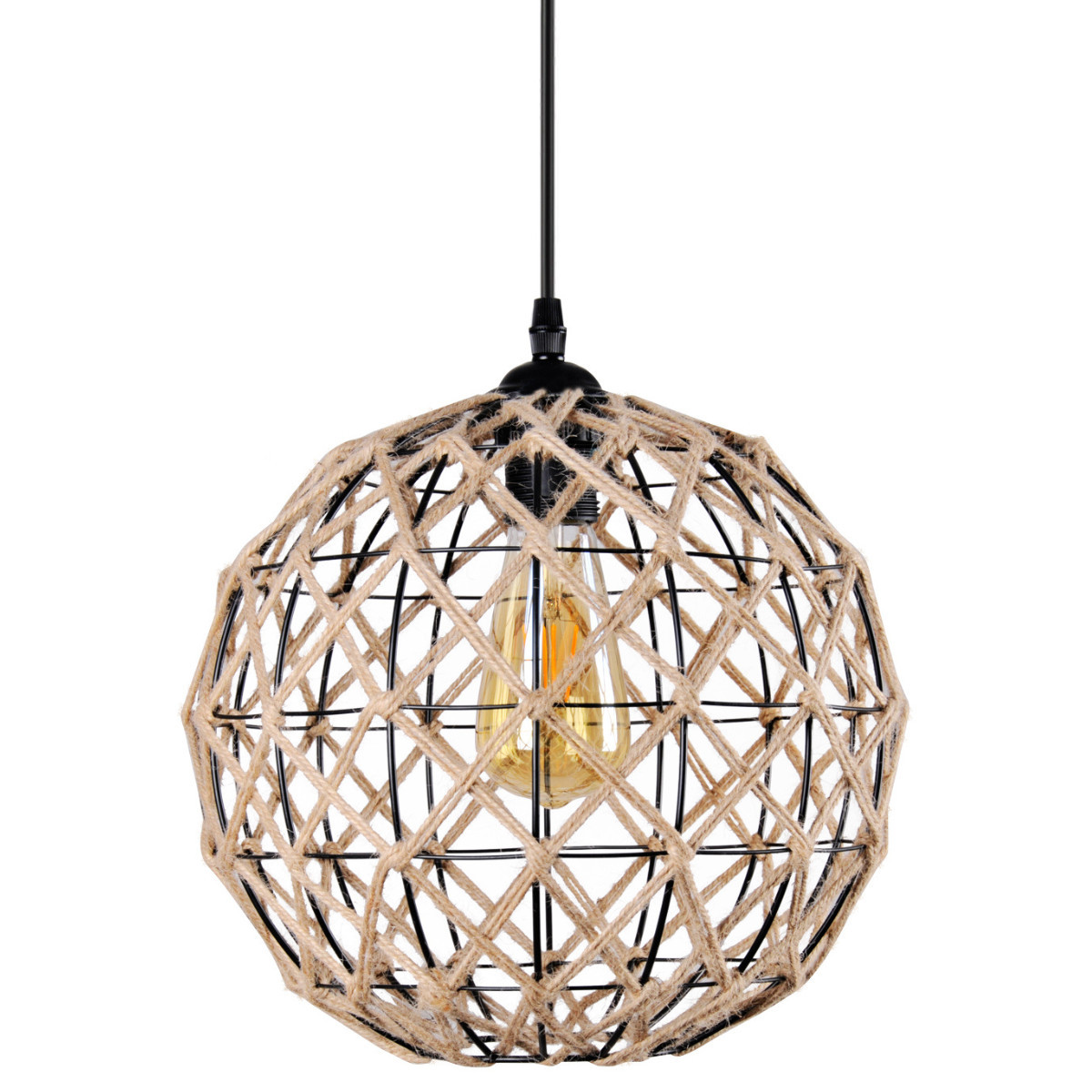 Lampa wisząca czarno-brązowa UMEA1xE27x20W wym: 120x26,5x30 cm Polux