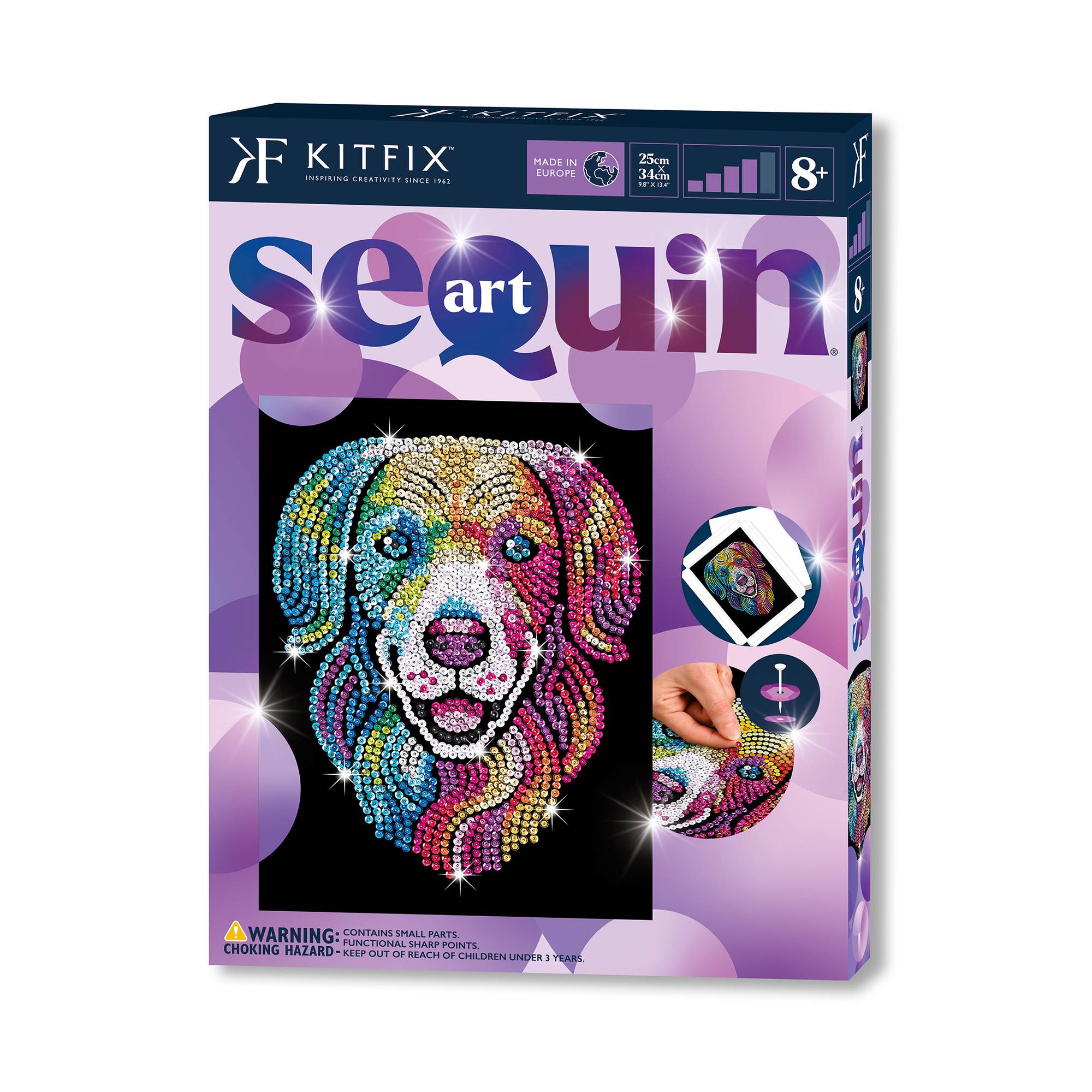 Kitfix Harlequin Hound Sequin Art Purple Kit