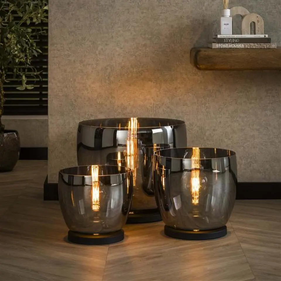 Hoyz Collection - Vloerlamp UP L - Smoke Grijs Glas - &Oslash;29