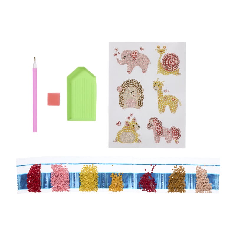 Diamond painting stickers DIY - set van 6 - diverse varianten