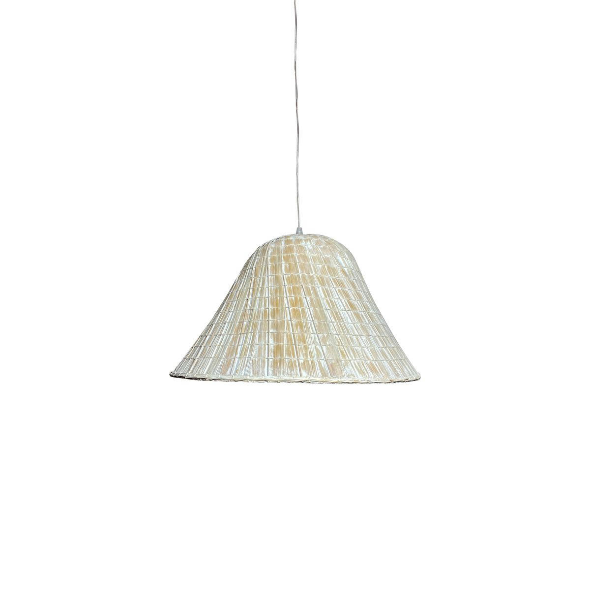 MAA - Suspension en feuilles de palmier blanche Ø40cm