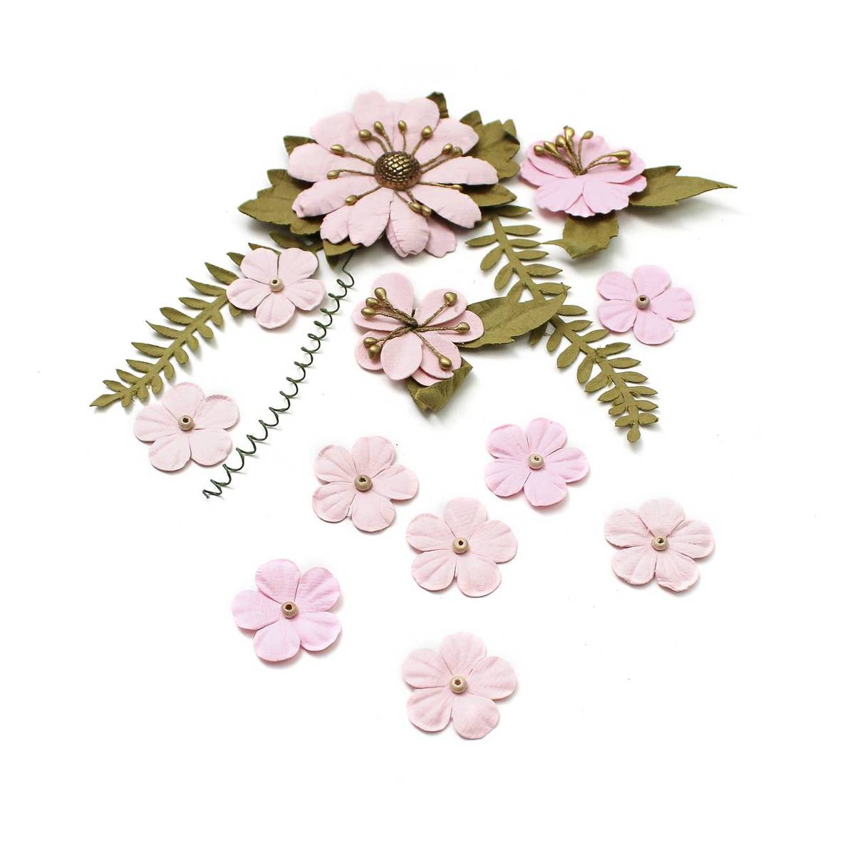 Blush Elliana Paper Flowers 15 Pack