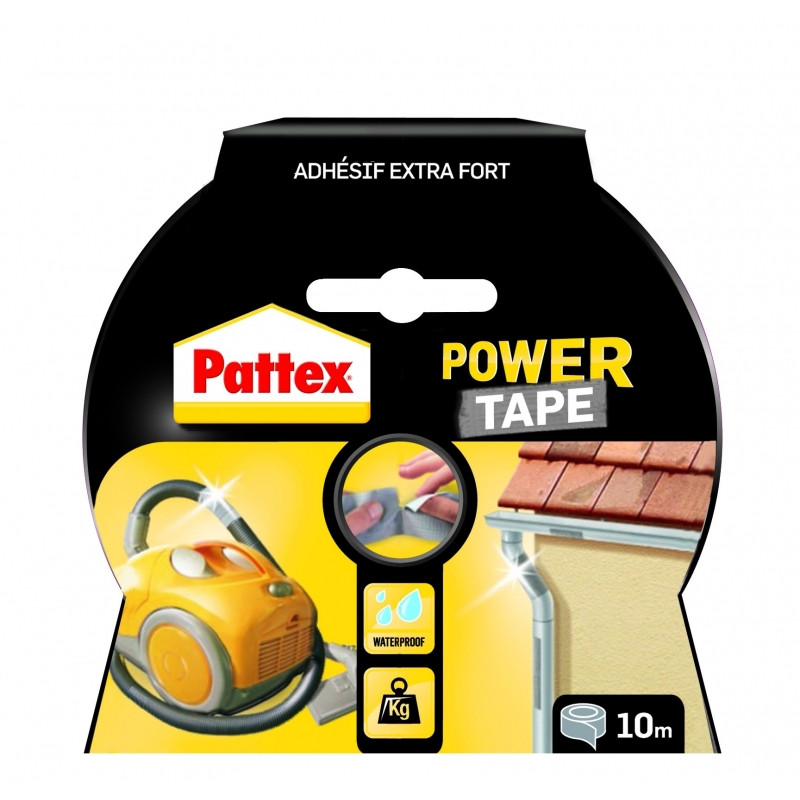 Adhésif de réparation Power Tape argent 10 m x 50 mm PATTEX