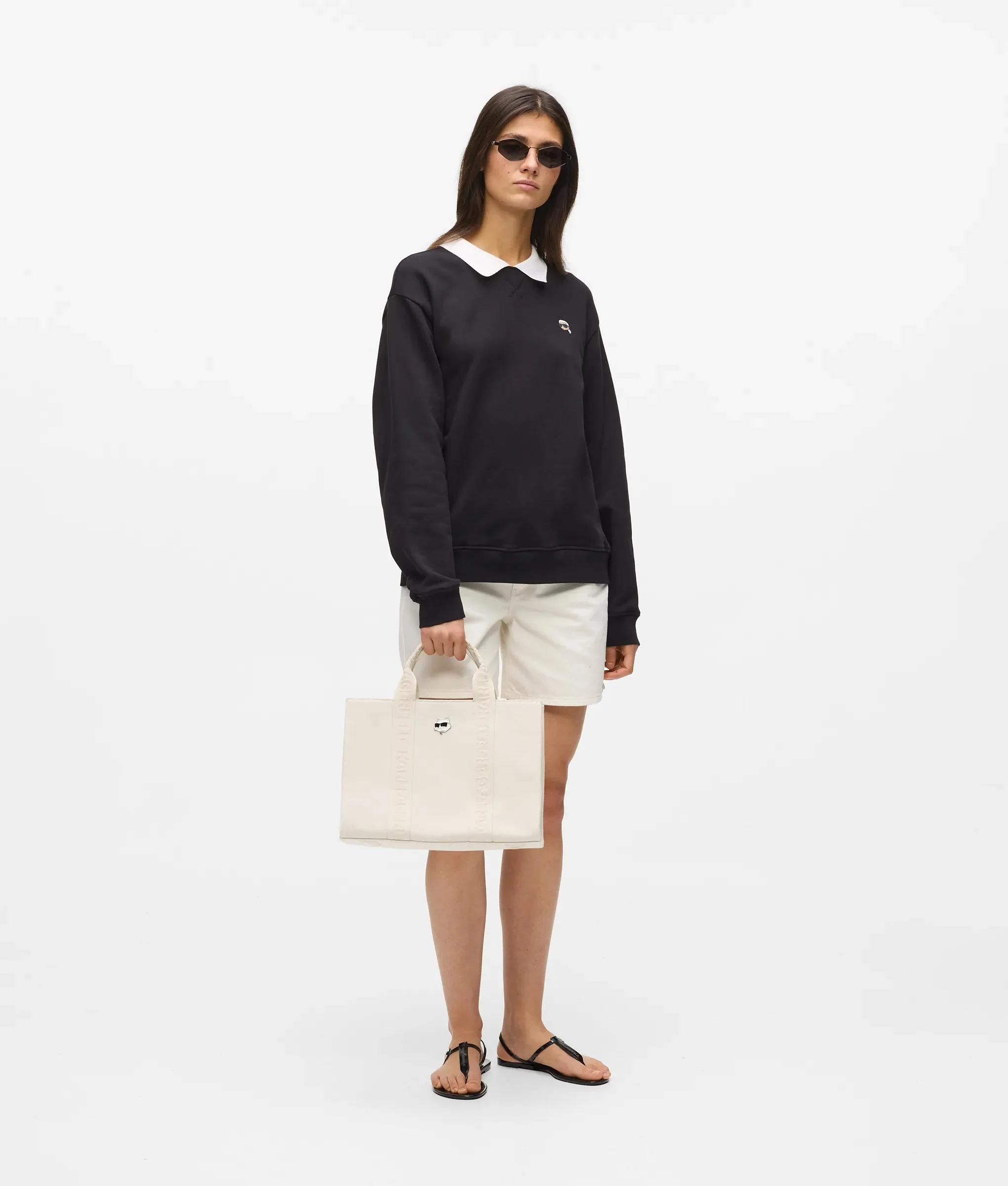 Sac en toile rectangulaire avec broche Ikon Choupette