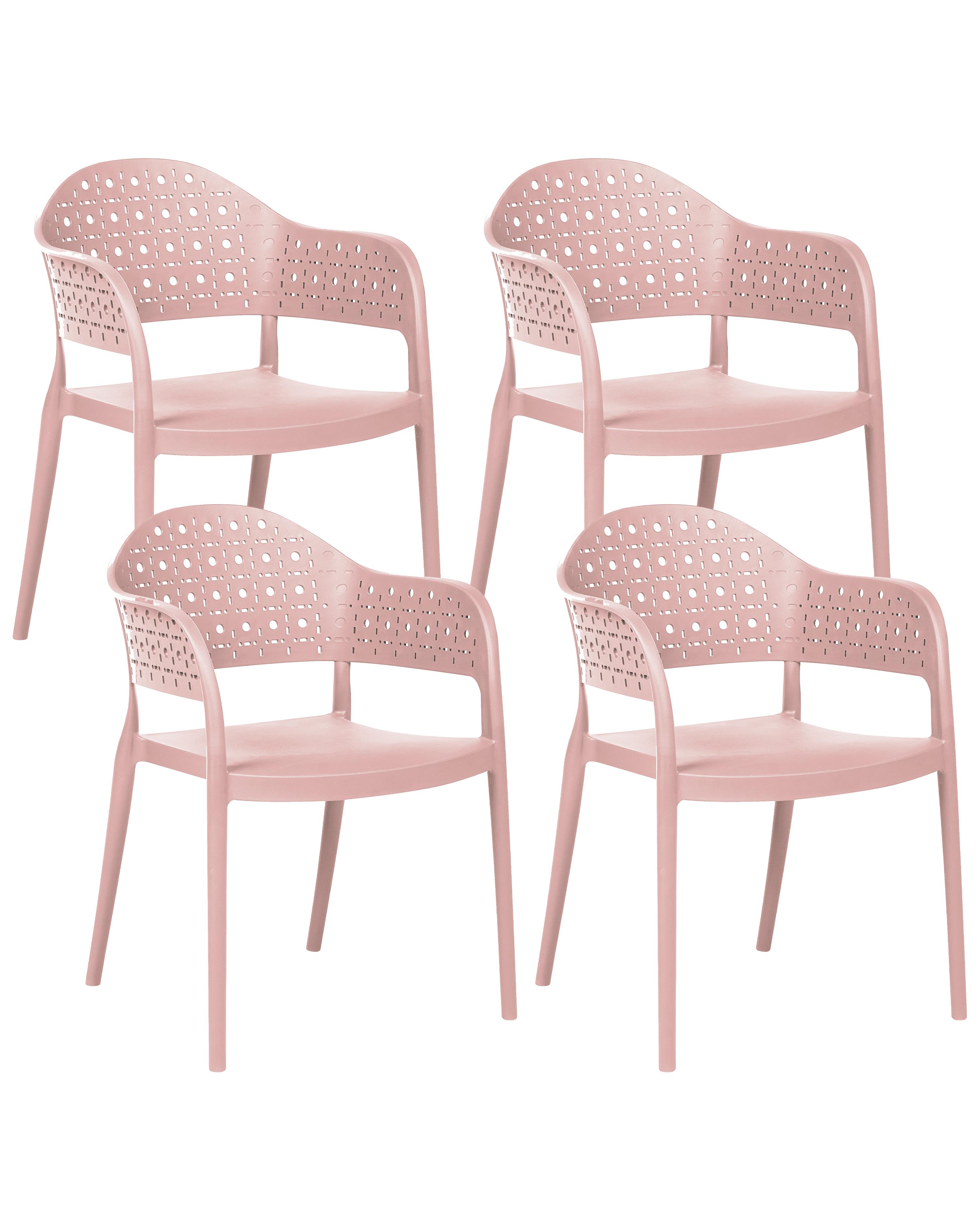 Set of 4 Chairs NARINO Pink