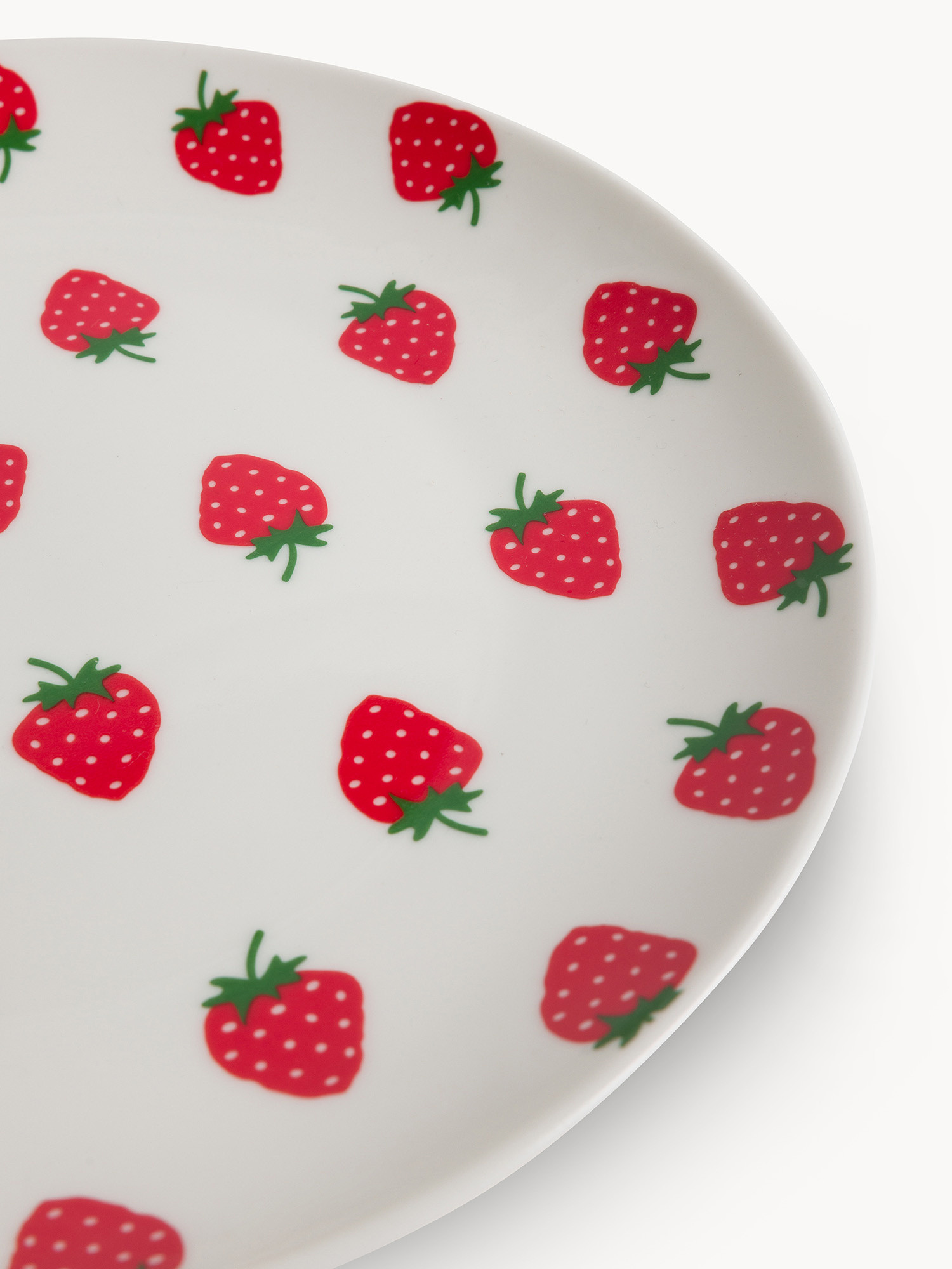 Piatto frutta new bone china motivo fragoline