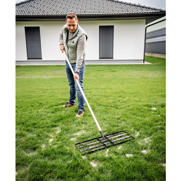 Rasenrakel, Arbeitsbreite: 70 cm, schwarz