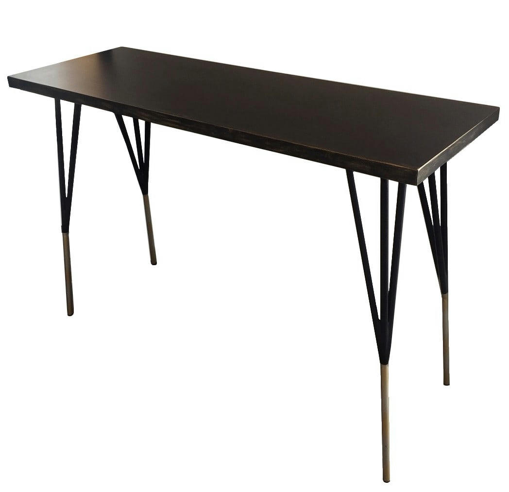 ARTDECO - Console noire pieds en acier