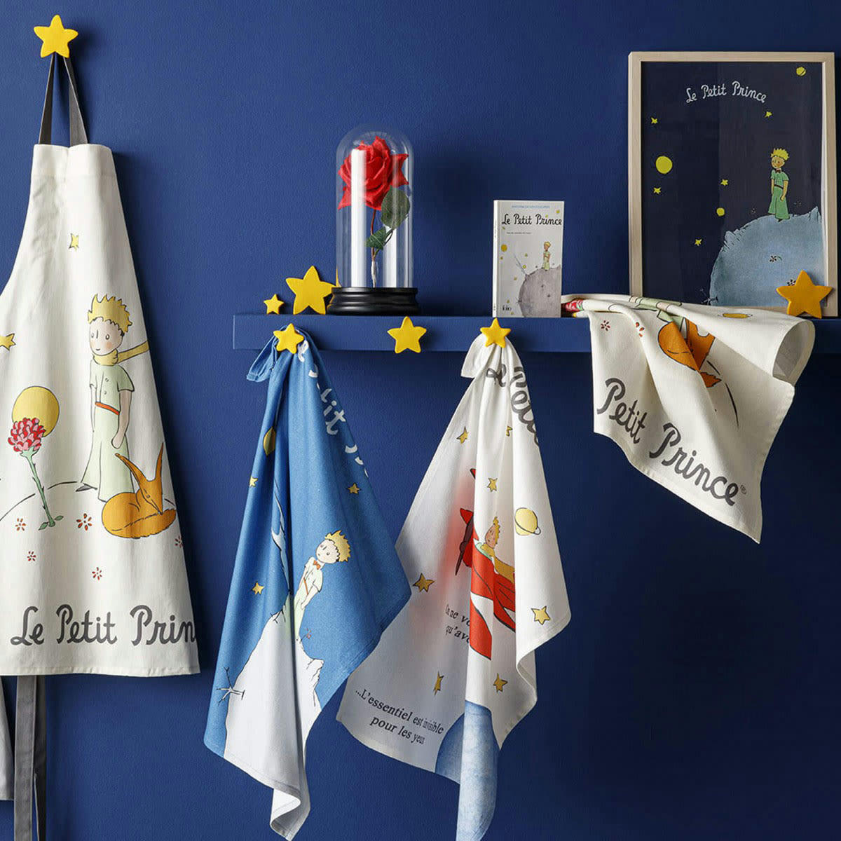 LE PETIT PRINCE - Torchon en coton blanc 50x75
