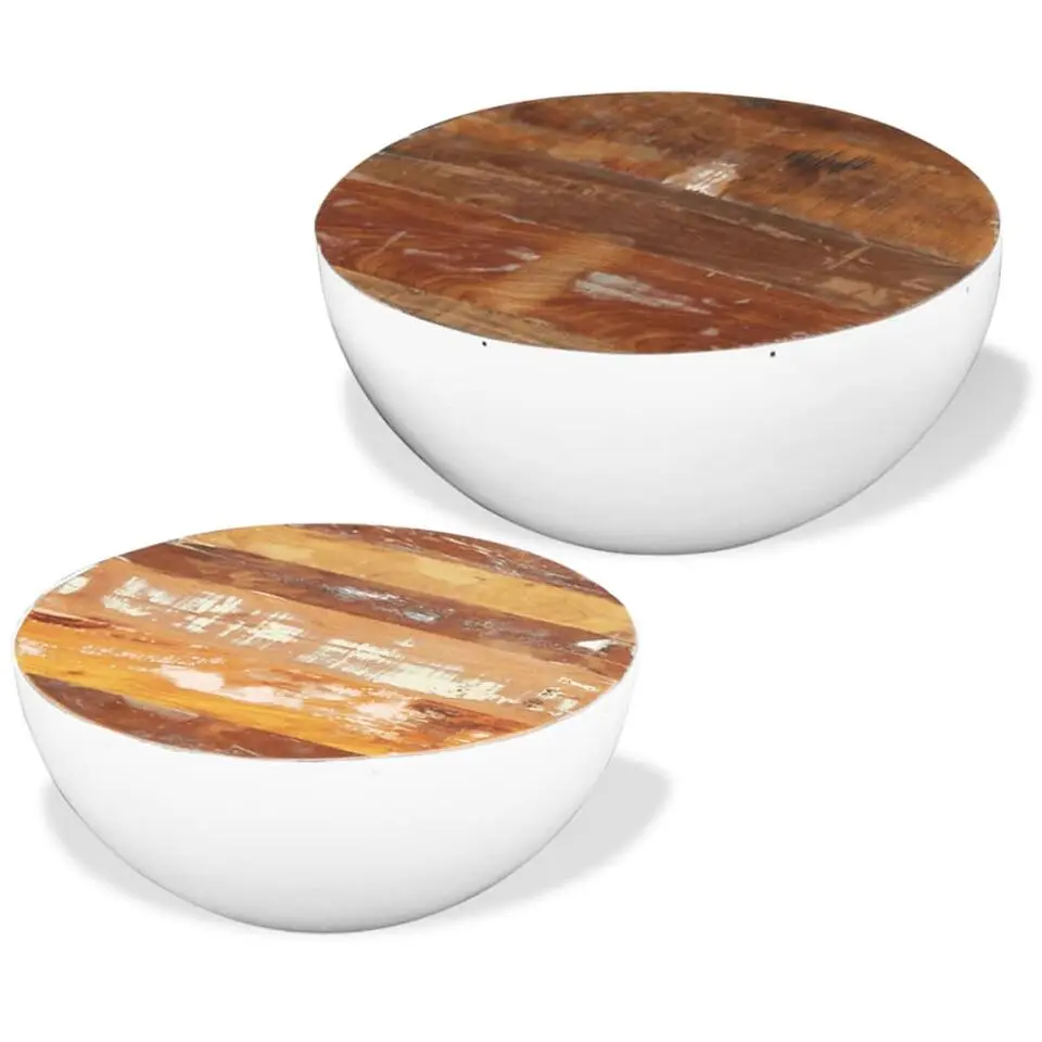 vidaXL - Salontafel - Wit - Hout - 60 x 30 cm - 2 stuks