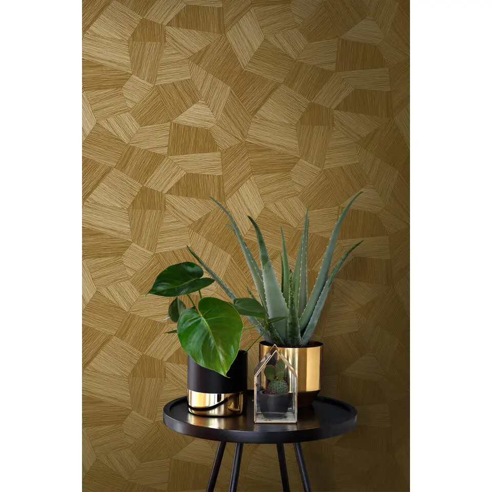 Origin Wallcoverings behang grafisch 3D motief warm goud - 53 cm x 10.05 m