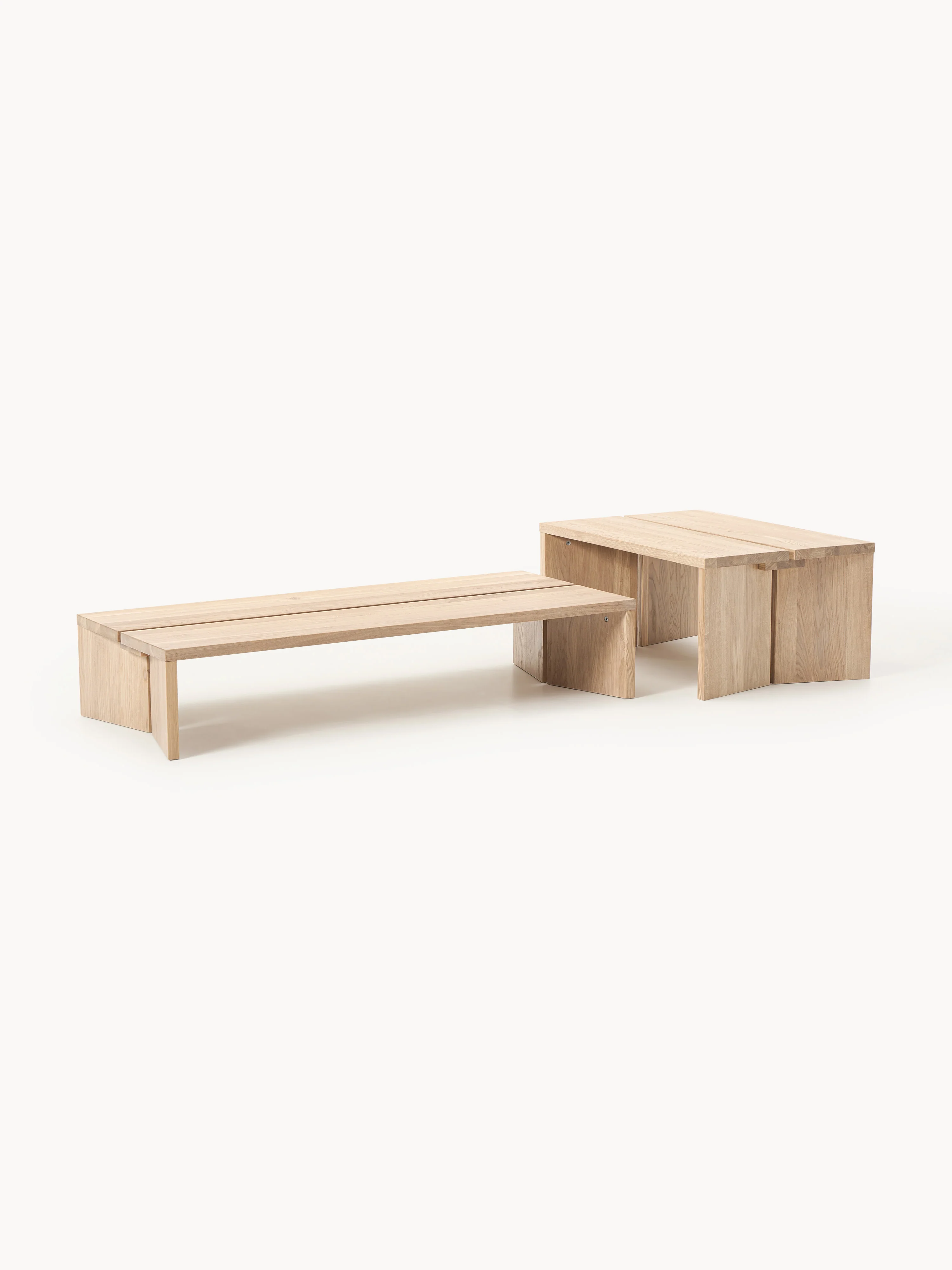 Couchtische Amad aus Eichenholz, 2er-Set