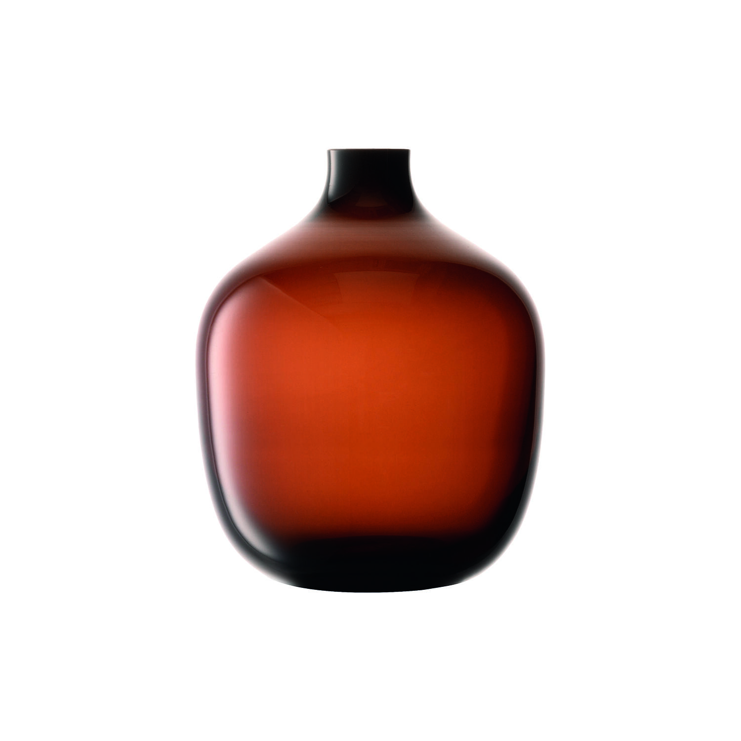 Vessel vase, brun/mocka